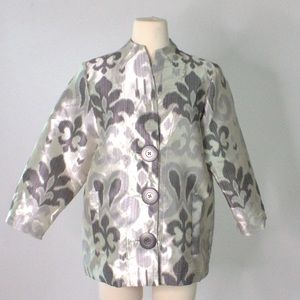 Stunning Silver Painted Pony Blazer Jacket - S